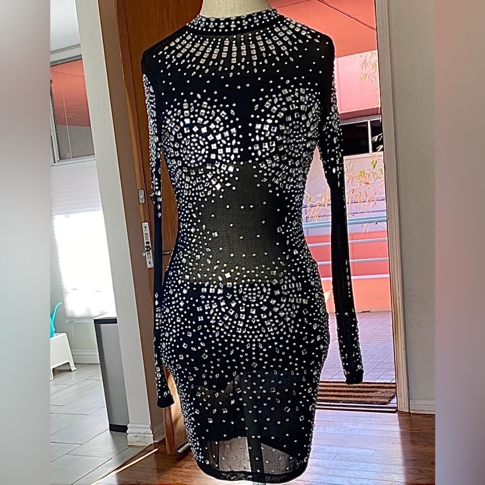 Banjul Black and Silver Long Sleeve Dress. Excellent condition.
